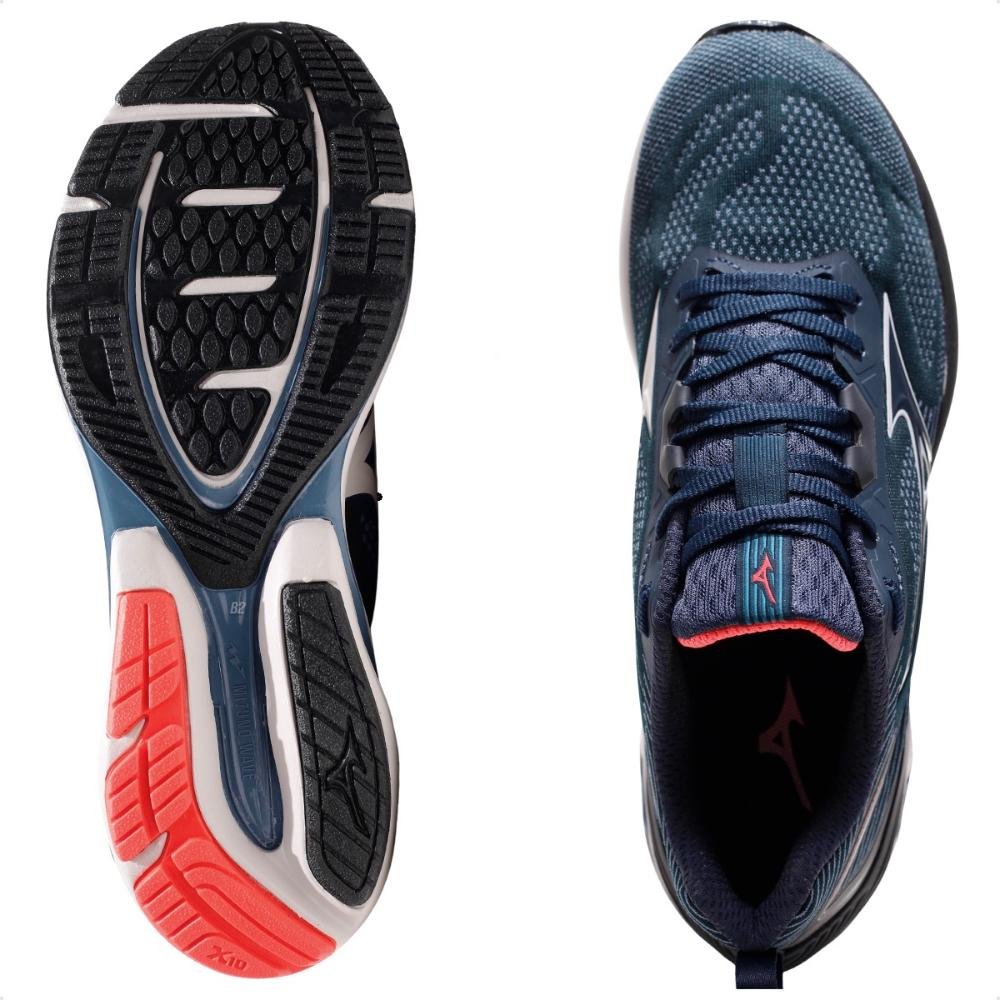 Tênis Mizuno Masculino Wave Dynasty 7 Original Azul Marinho/Preto 6