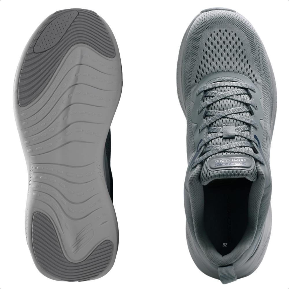 Tênis Skechers Cloud Masculino Cinza 6