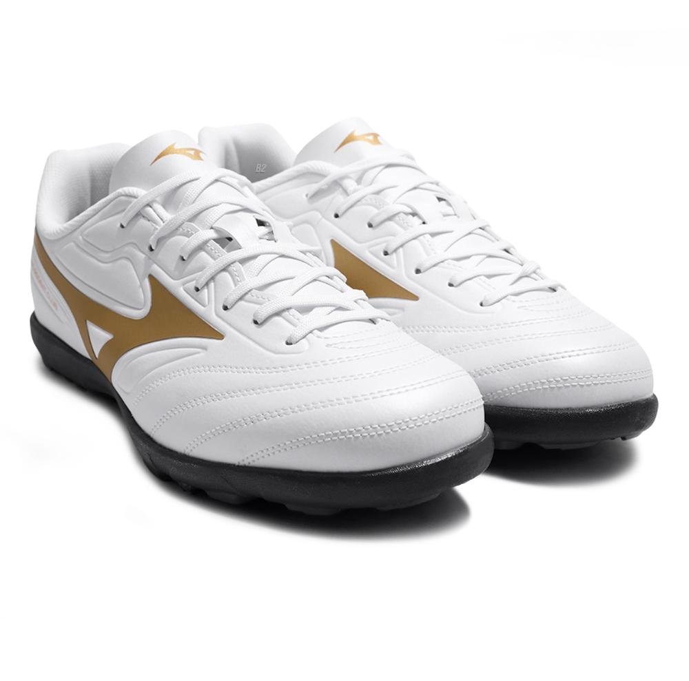Chuteira Society Mizuno Club As Masculina Branco/Dourado 3