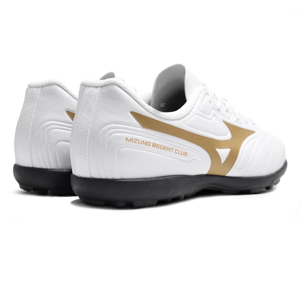 Chuteira Society Mizuno Club As Masculina Branco/Dourado 5