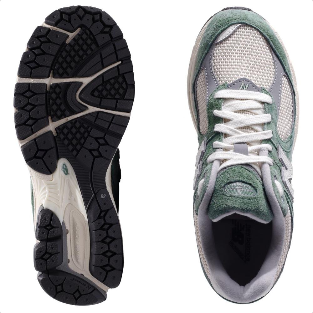 Tênis New Balance 2002r Unissex Verde/bege 6