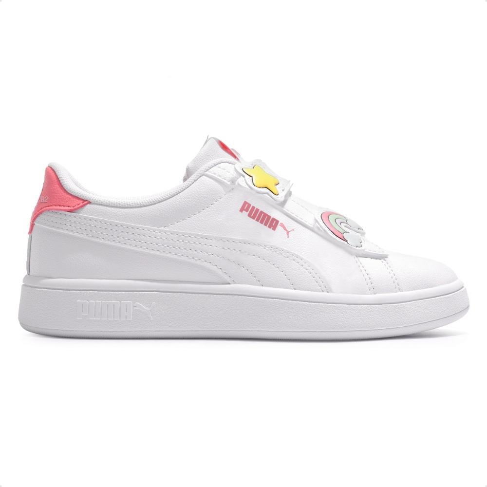 Tênis Puma Smash 3.0 Badges V PS Infantil