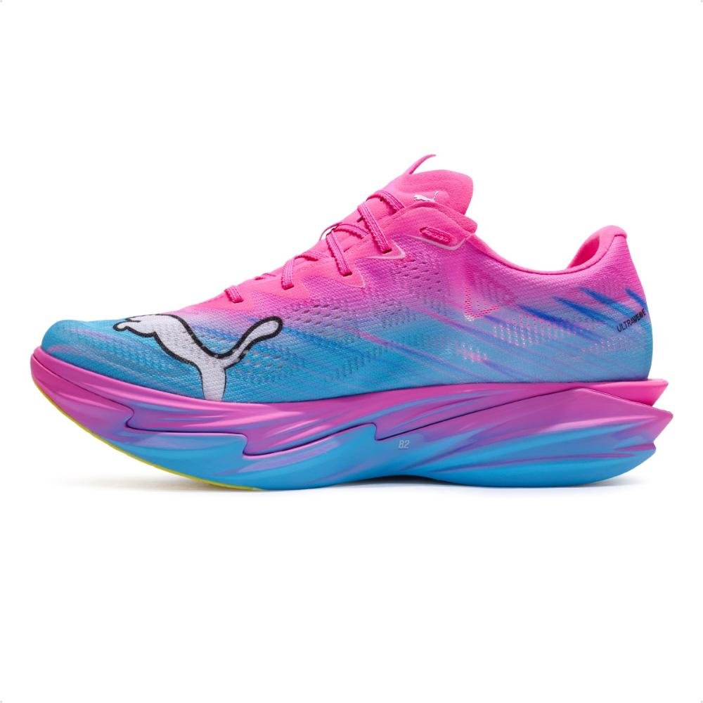 Tênis Puma Deviate Nitro Elite 4 St Feminino Rosa/Azul 2