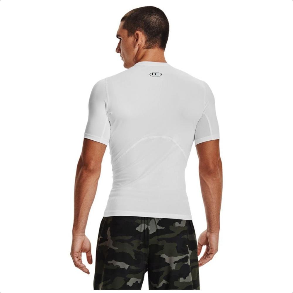 Camiseta Compressão Under Armour HG Masculina Branco 2