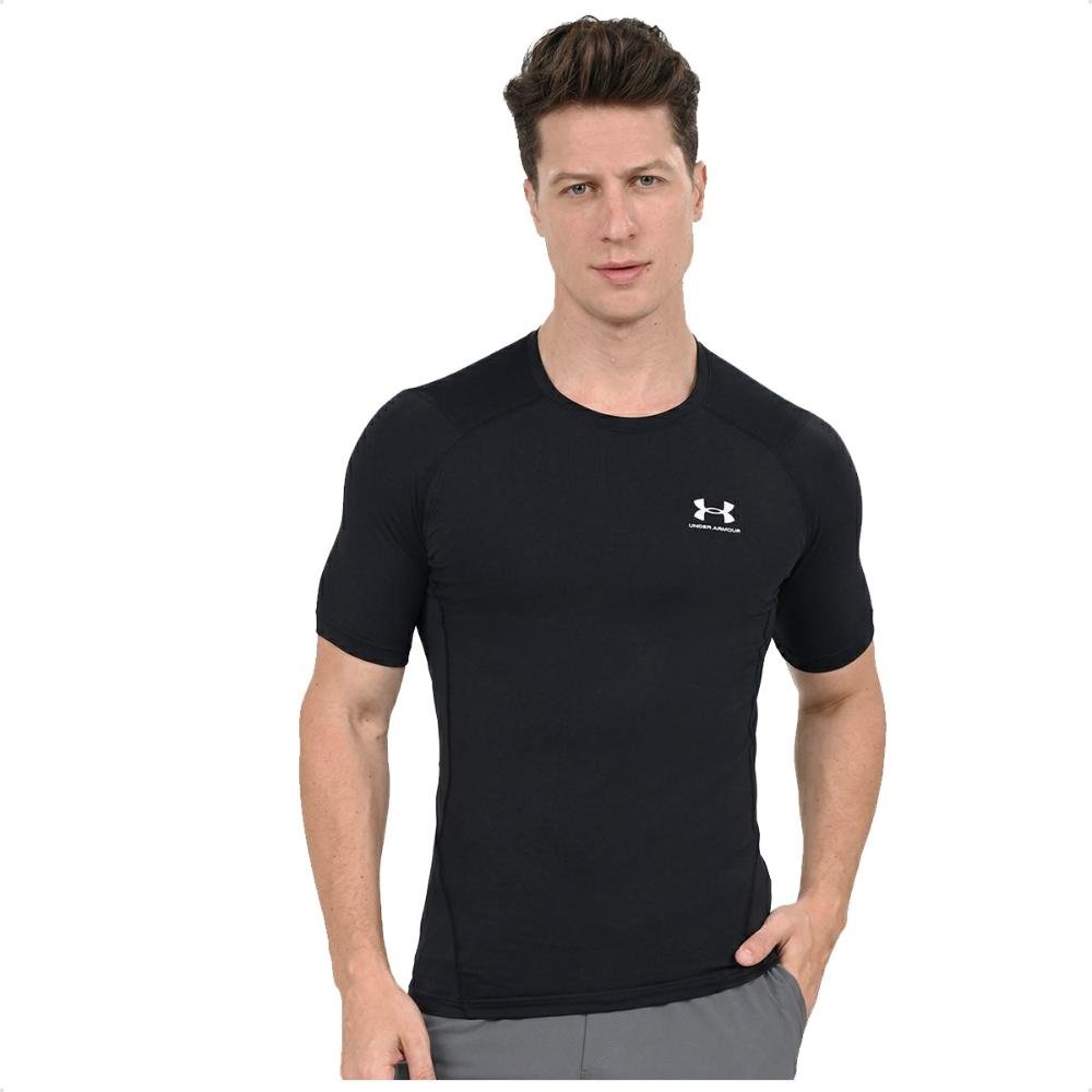 Camiseta Compressão Under Armour HG Masculina Preto 1