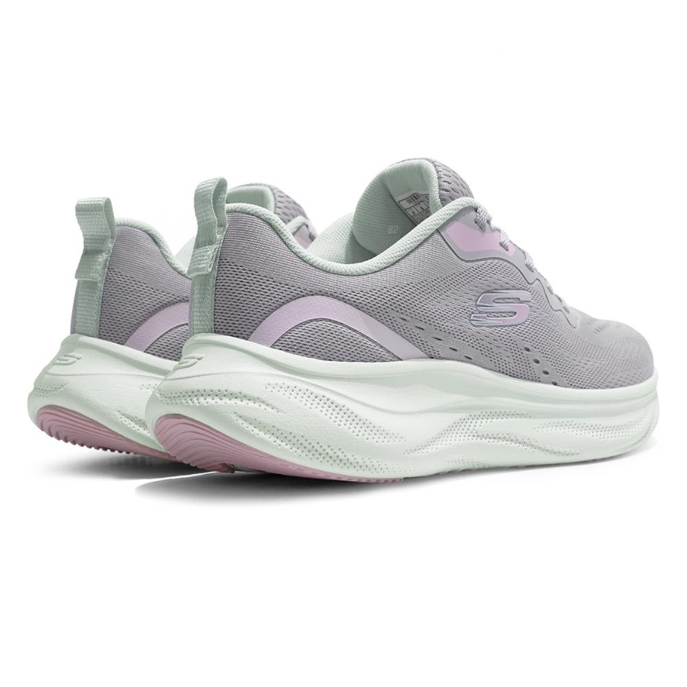 Tênis Skechers Cloud Feminino Cinza/Verde 5