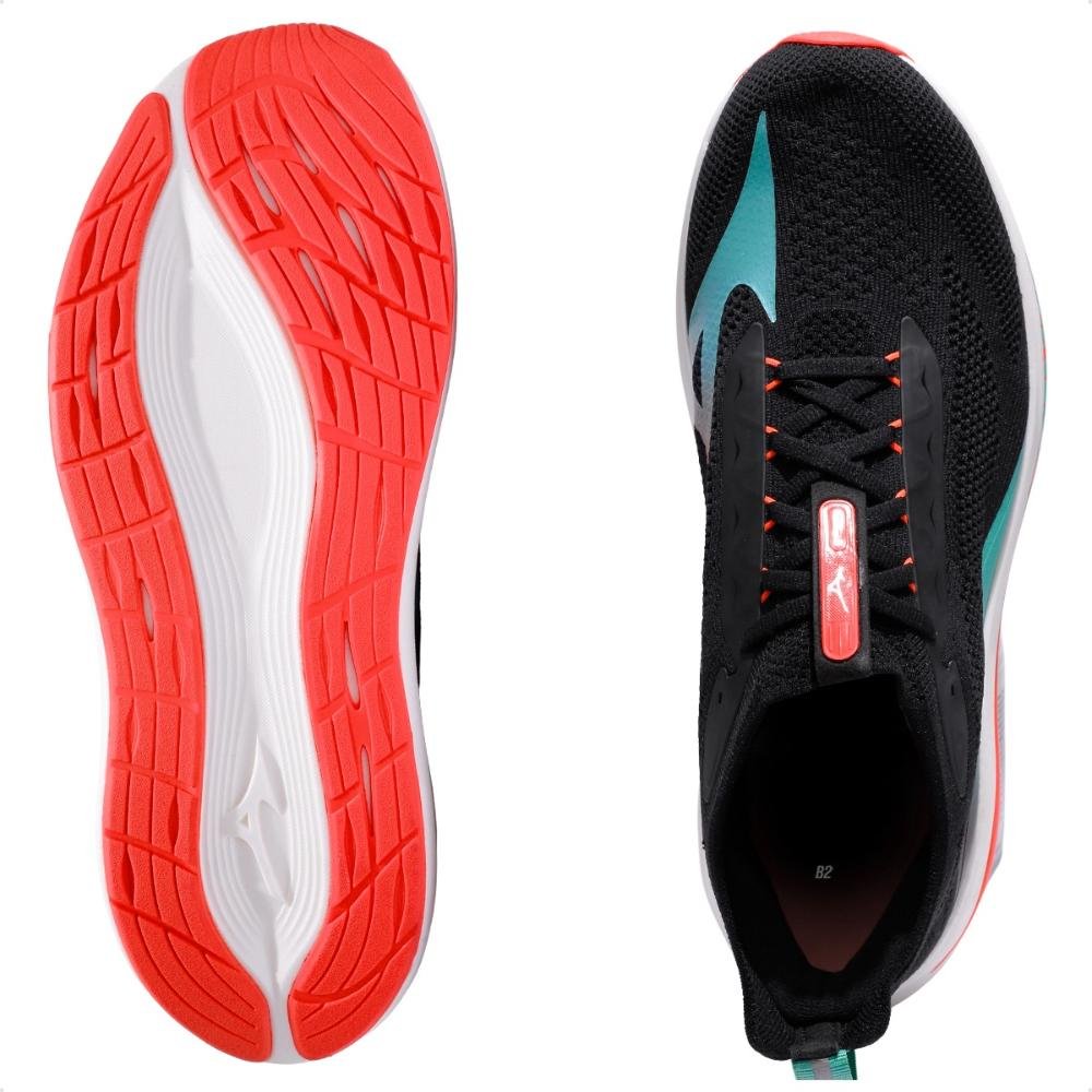 Tênis Mizuno Neo Aura Knit Unissex Preto/Coral 6