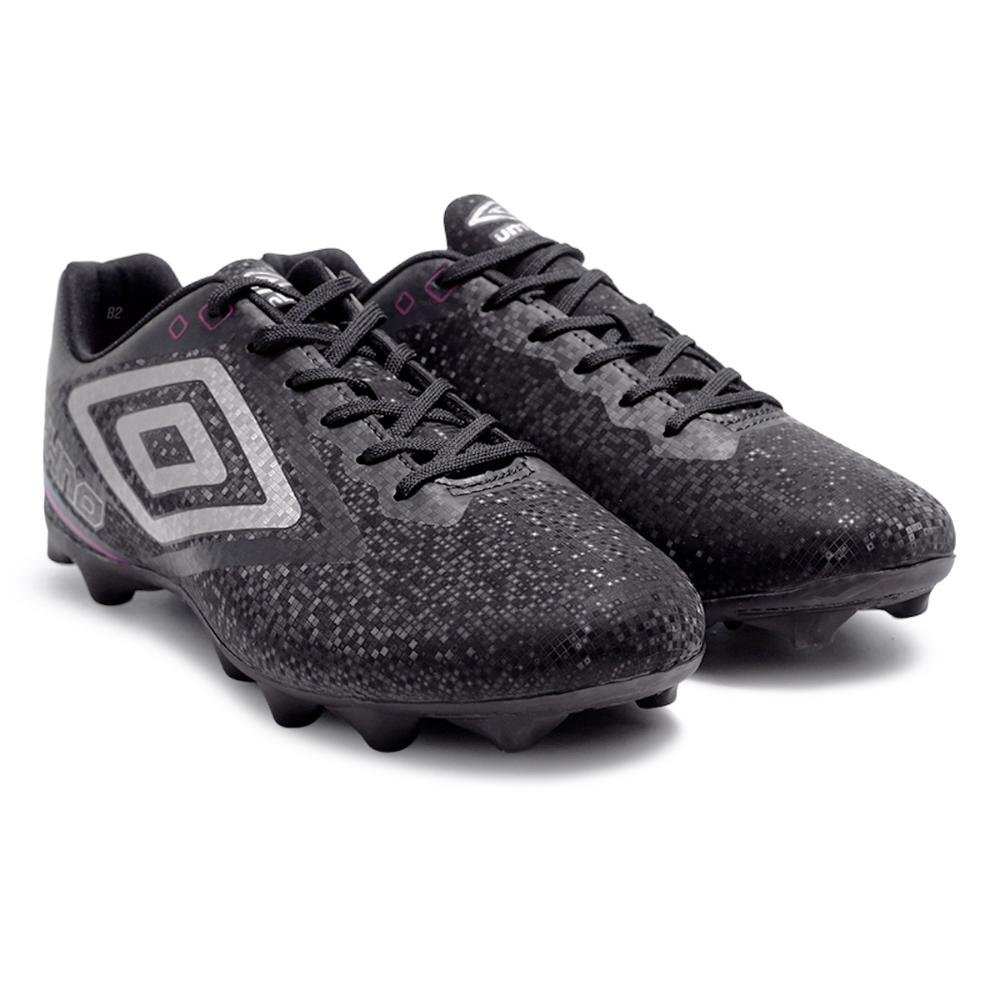 Chuteira Campo Umbro Techno II Masculina Preto/Cinza 3