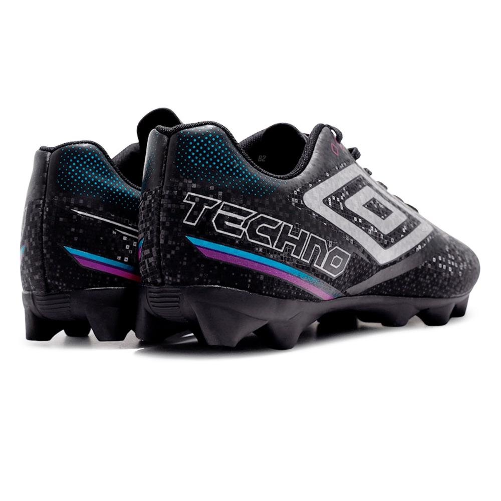 Chuteira Campo Umbro Techno II Masculina Preto/Cinza 5