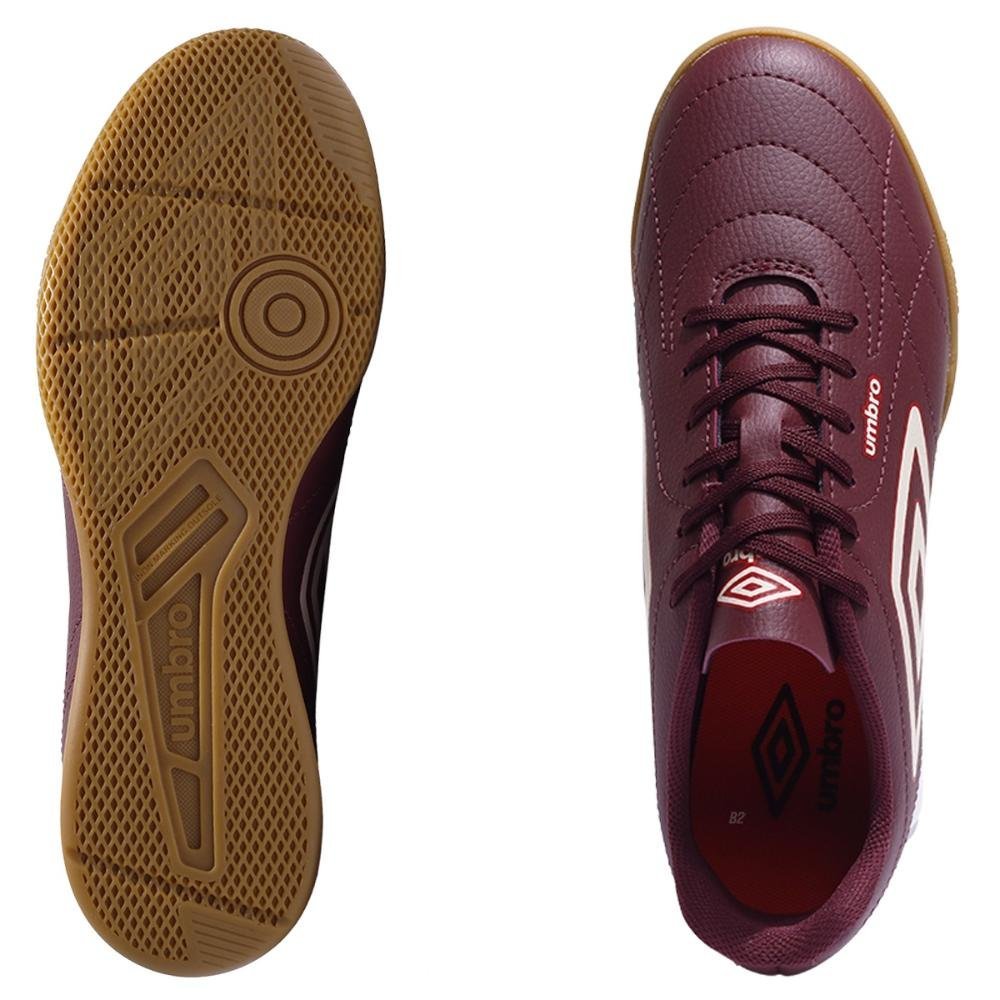Chuteira Futsal Umbro Class Footballer Masculina Bordô 6