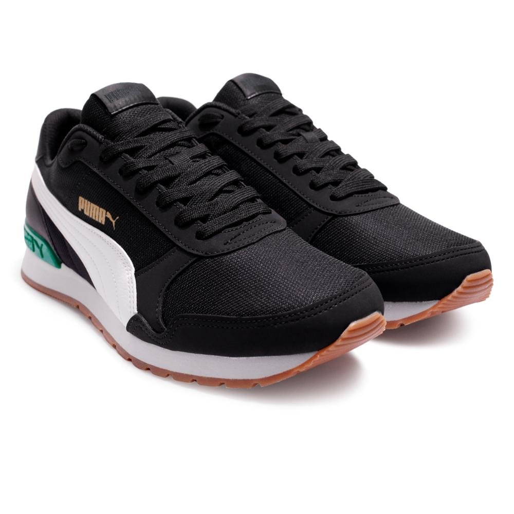Tênis Puma ST Runner V2 Masculino Preto/Verde 3