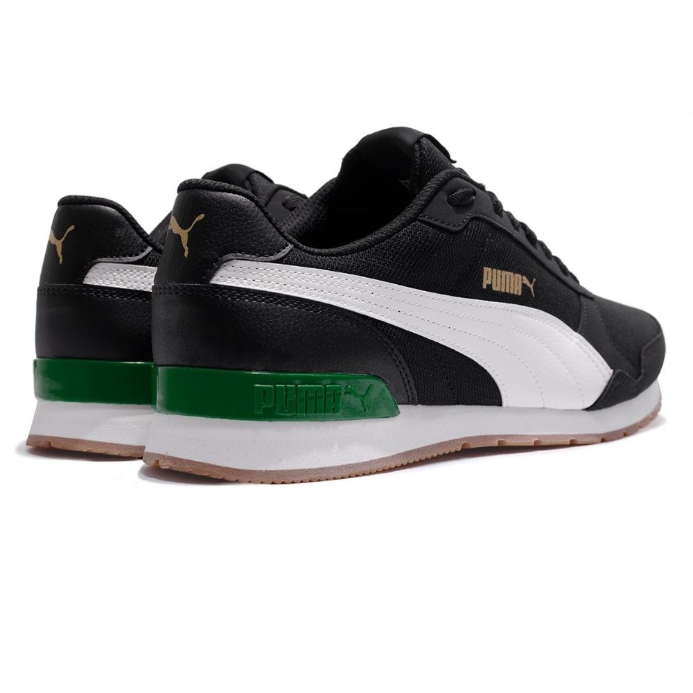 Tênis Puma ST Runner V2 Masculino Preto/Verde 5