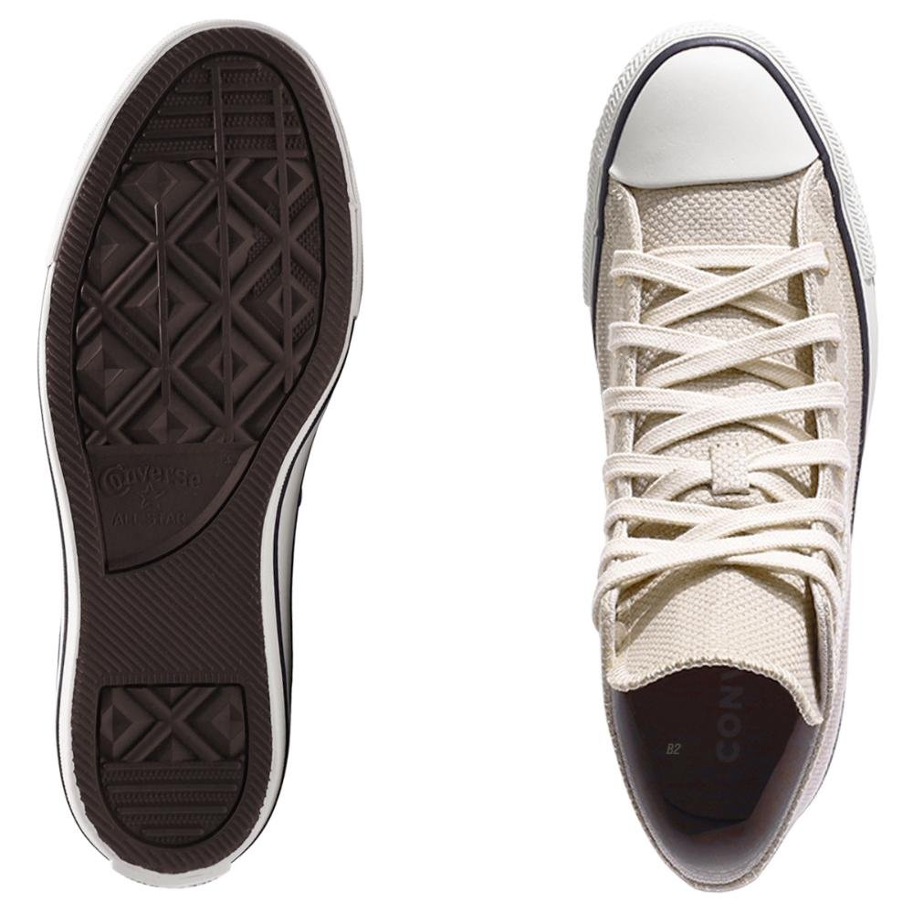 Tênis Converse All Star Chuck Taylor Heathered Sheen Cano Alto Feminino Bege 6