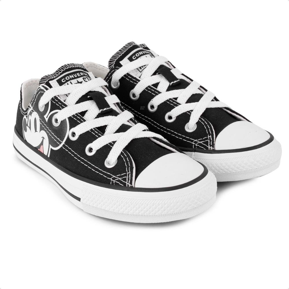 Tênis Converse All Star Chuck Taylor Mickey Juvenil Preto 3