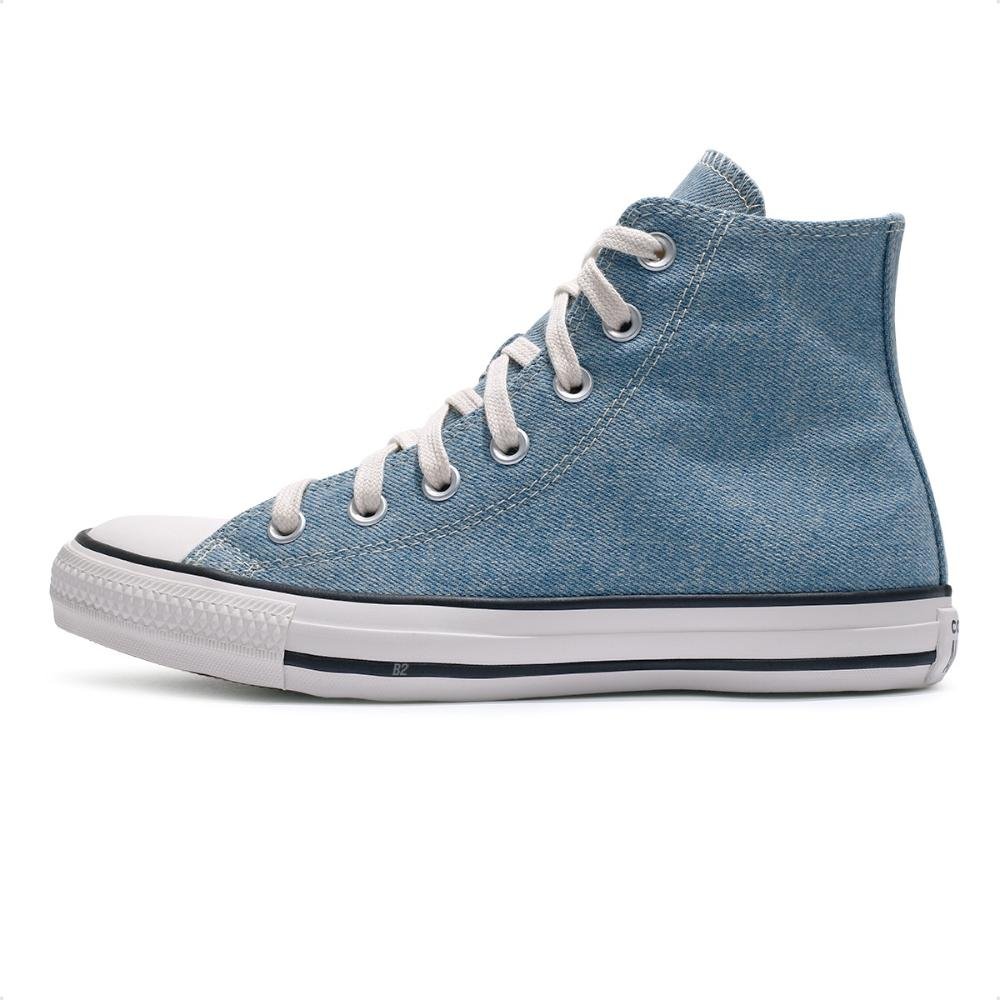 Tênis Converse All Star Chuck Taylor Denim Cano Alto Feminino Azul Claro 2