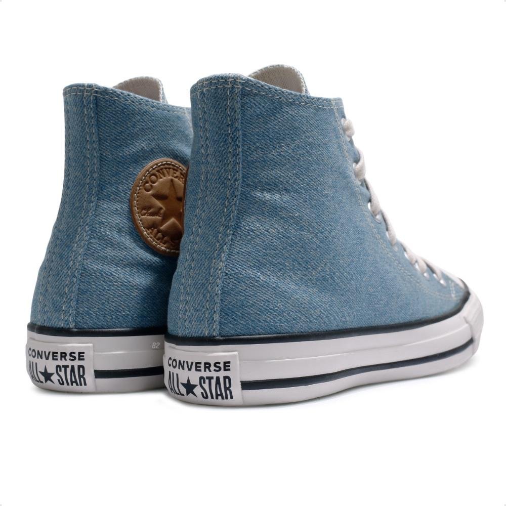 Tênis Converse All Star Chuck Taylor Denim Cano Alto Feminino Azul Claro 5