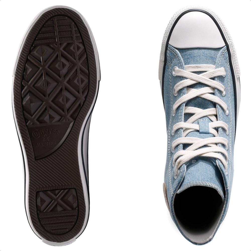 Tênis Converse All Star Chuck Taylor Denim Cano Alto Feminino Azul Claro 6