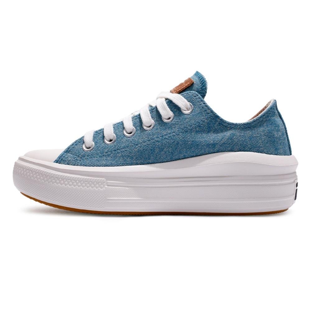 Tênis Converse All Star Cetim Move Denim Cano Baixo Feminino Azul 2