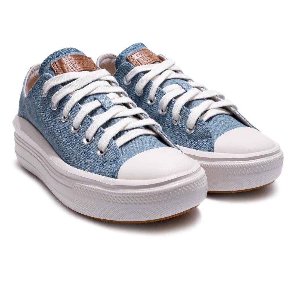 Tênis Converse All Star Cetim Move Denim Cano Baixo Feminino Azul 3