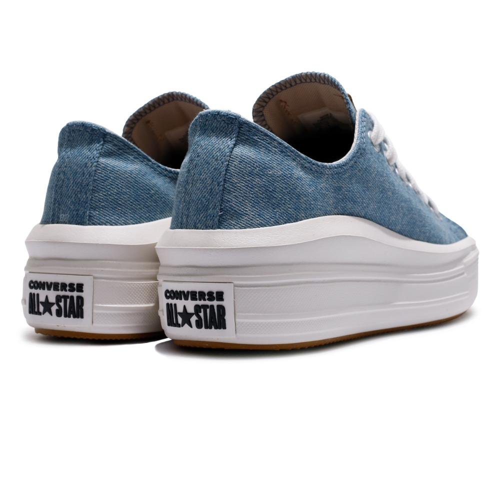 Tênis Converse All Star Cetim Move Denim Cano Baixo Feminino Azul 4