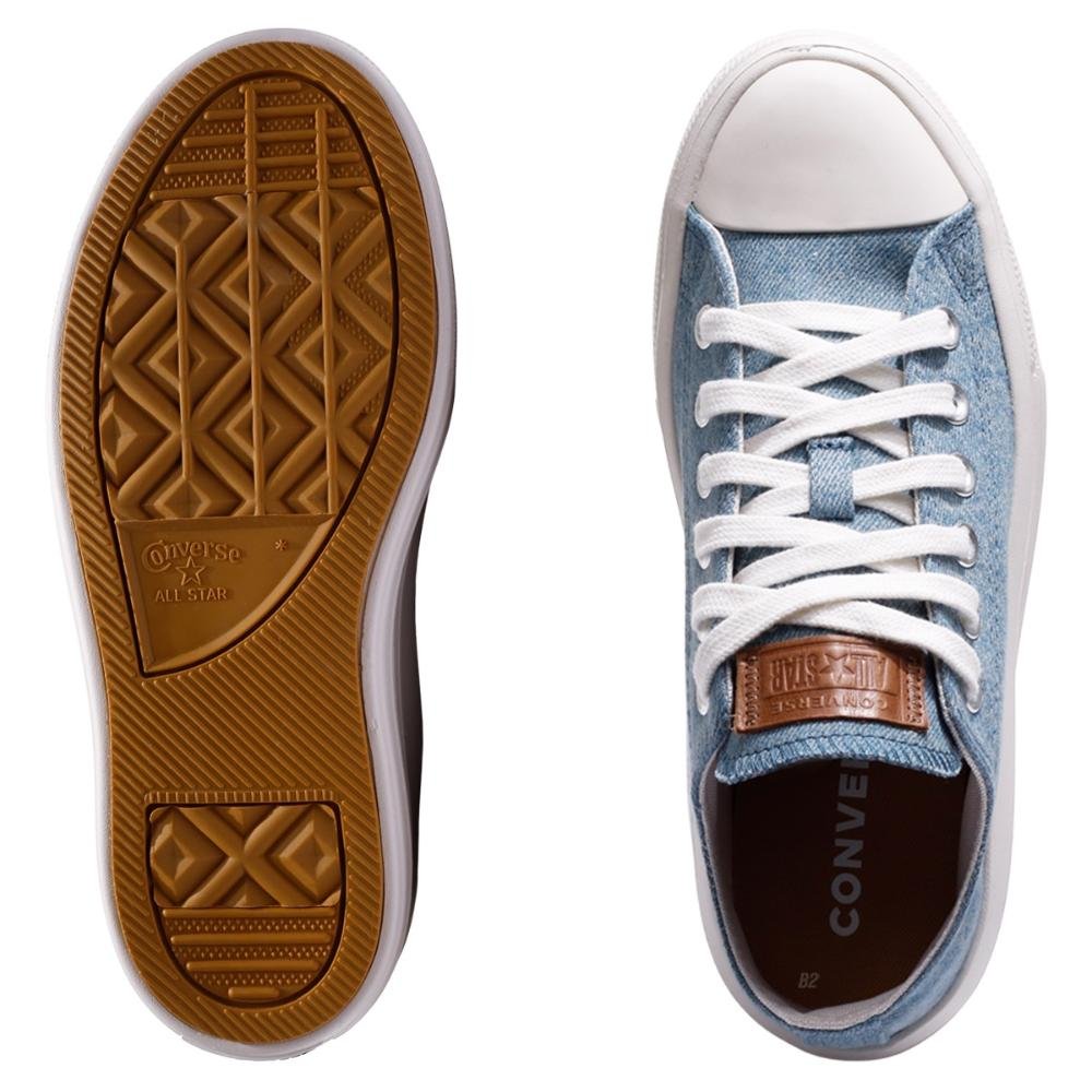 Tênis Converse All Star Cetim Move Denim Cano Baixo Feminino Azul 5
