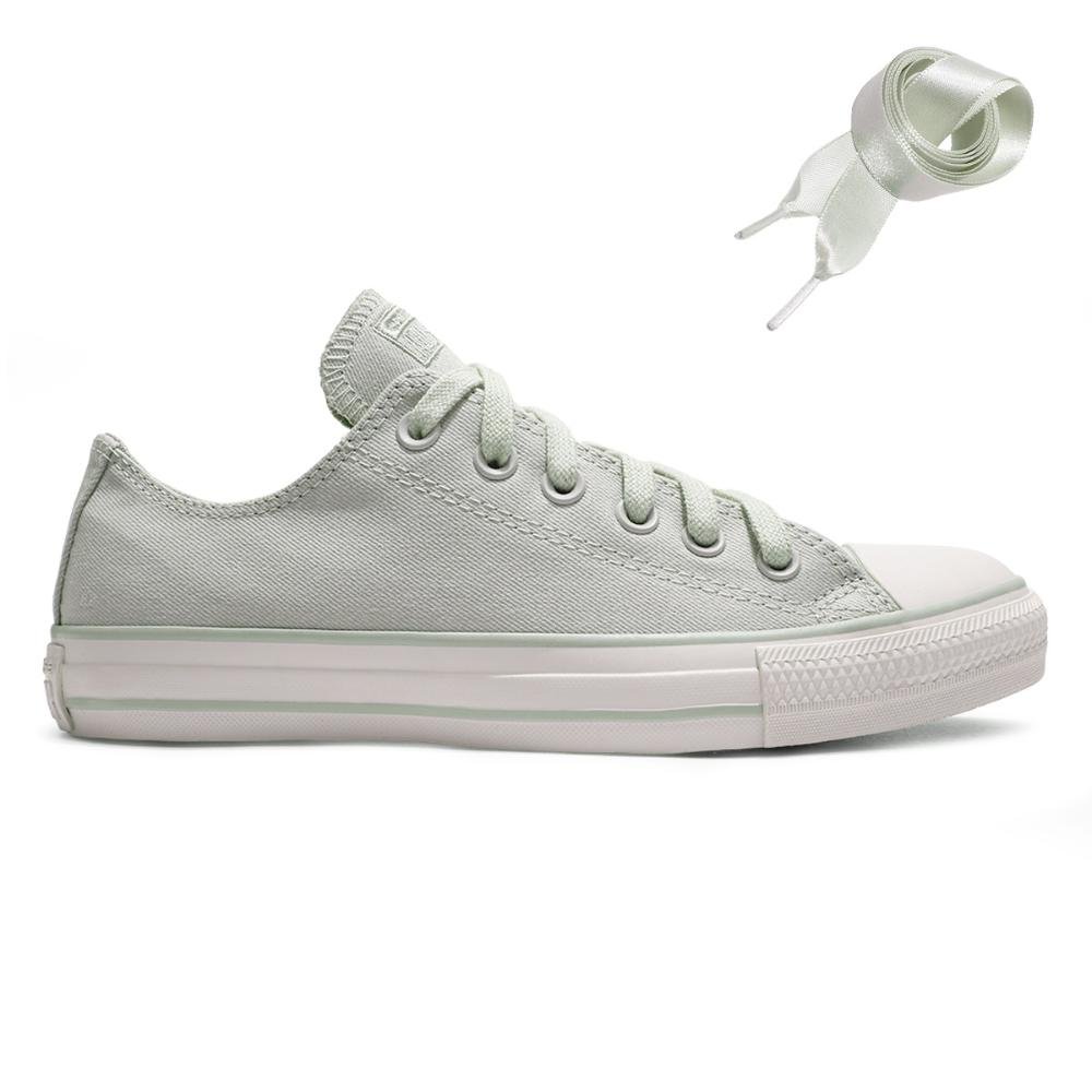 Tênis Converse All Star Cano Baixo Peached Canvas Feminino Verde 6