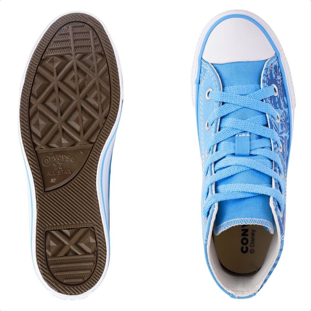Tênis Converse All Star Chuck Taylor Cano Alto X Disney Stitch Juvenil Azul 6
