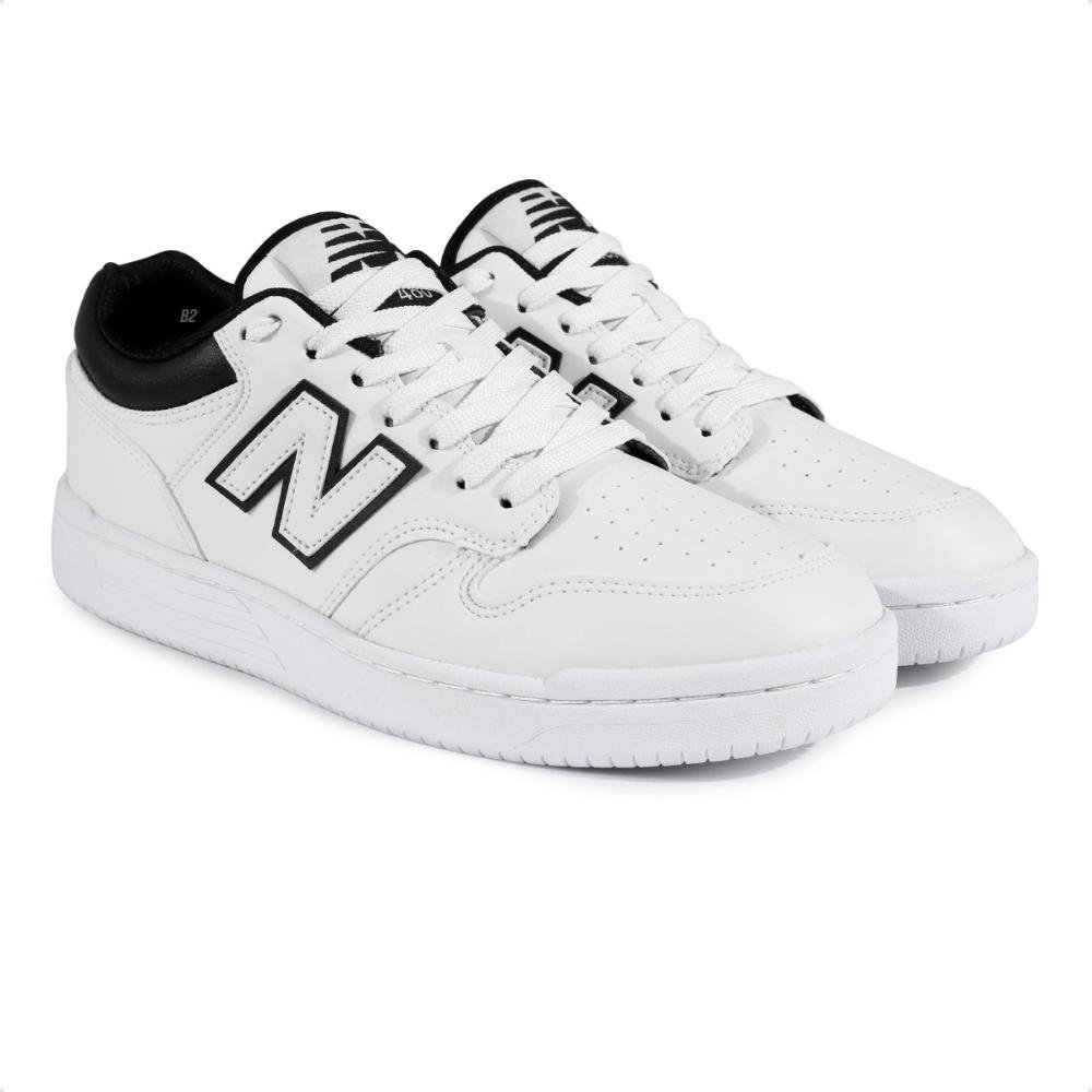 Tênis New Balance Casual 480 Low Unissex  Branco/Preto 3