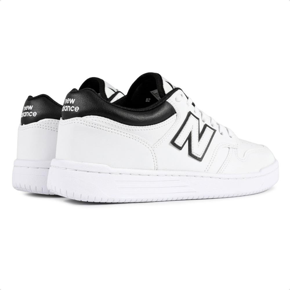 Tênis New Balance Casual 480 Low Unissex  Branco/Preto 5
