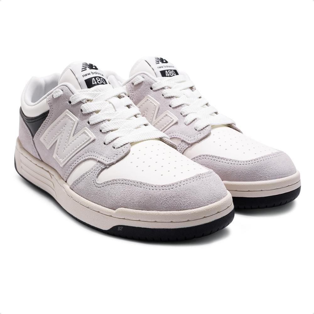 Tênis New Balance 480 Low Unissex Cinza/Preto 3