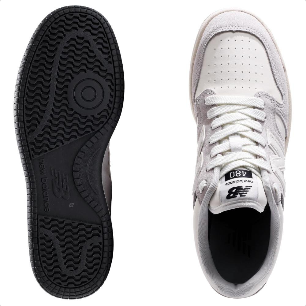 Tênis New Balance 480 Low Unissex Cinza/Preto 6