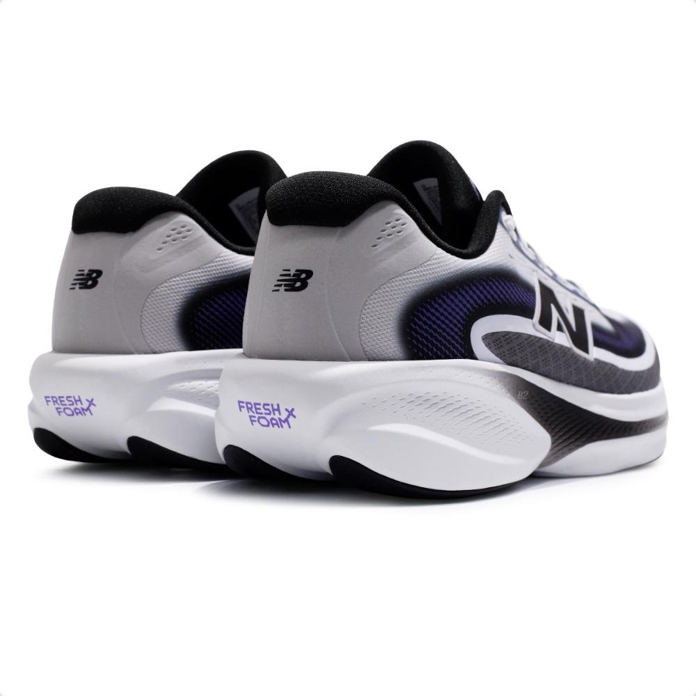 Tênis New Balance de Corrida Fresh Foam Ellipse Masculino Cinza/Roxo 5
