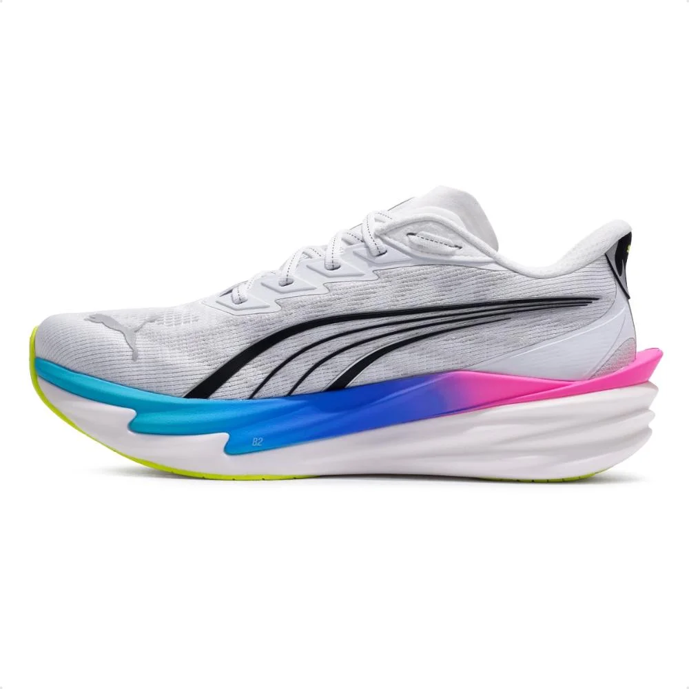 Tênis Puma de Corrida Deviate Nitro 4 Masculino  Branco/Azul 2