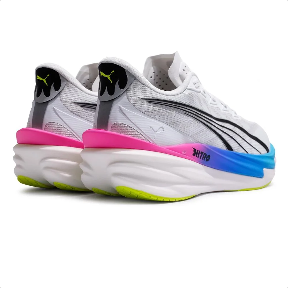 Tênis Puma de Corrida Deviate Nitro 4 Masculino  Branco/Azul 4