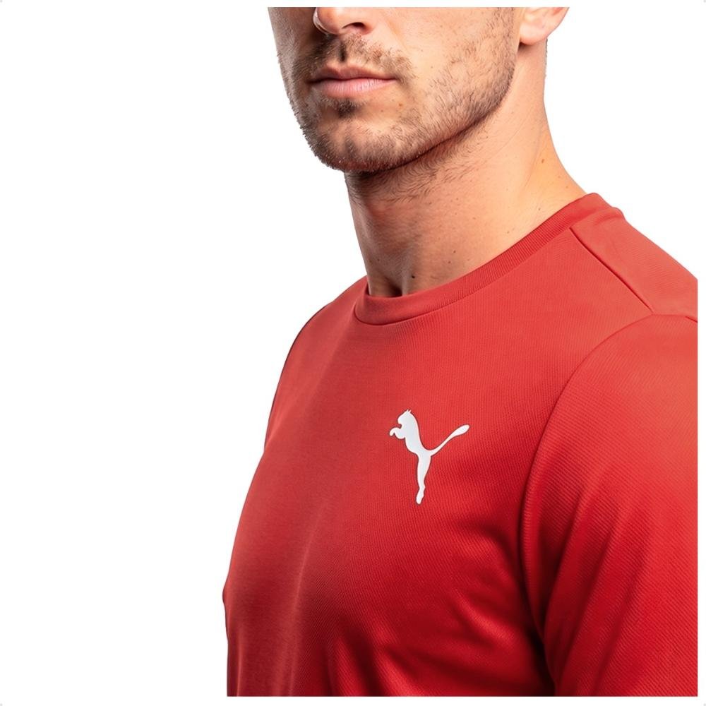 Camiseta Puma ESS Small Logo Poly Tee Masculina Vermelho 3
