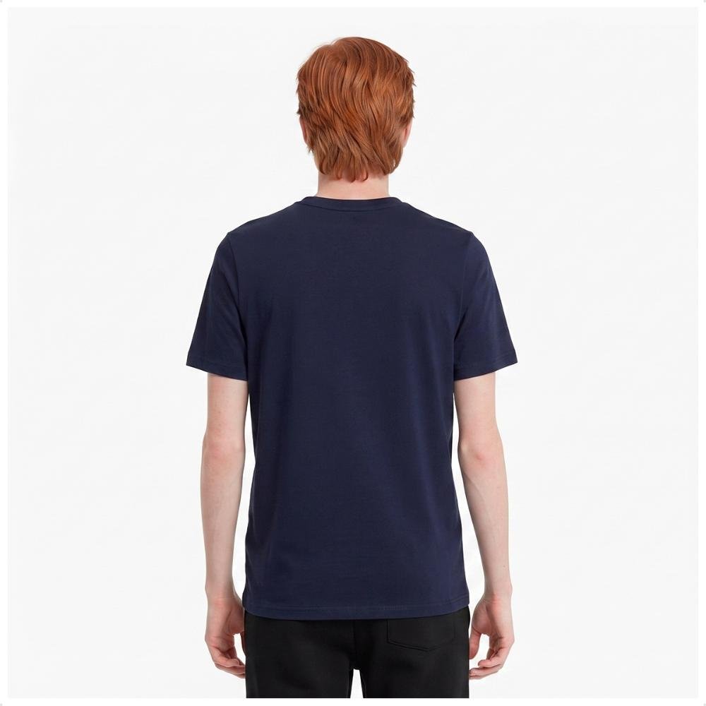 Camiseta Puma ESS Logo Poly Tee Masculina Azul Marinho 2