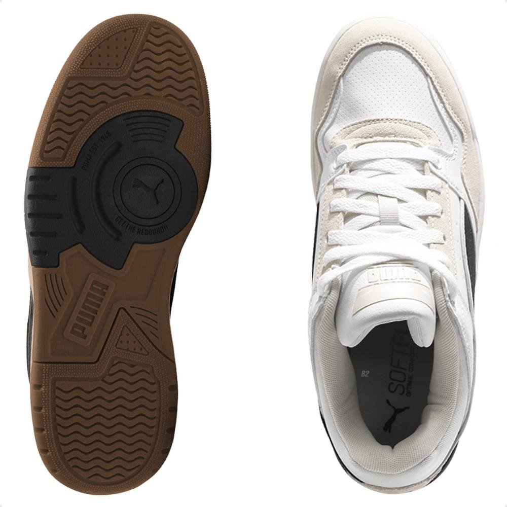 Tênis Puma Rebound Retro Branco/Bege 6