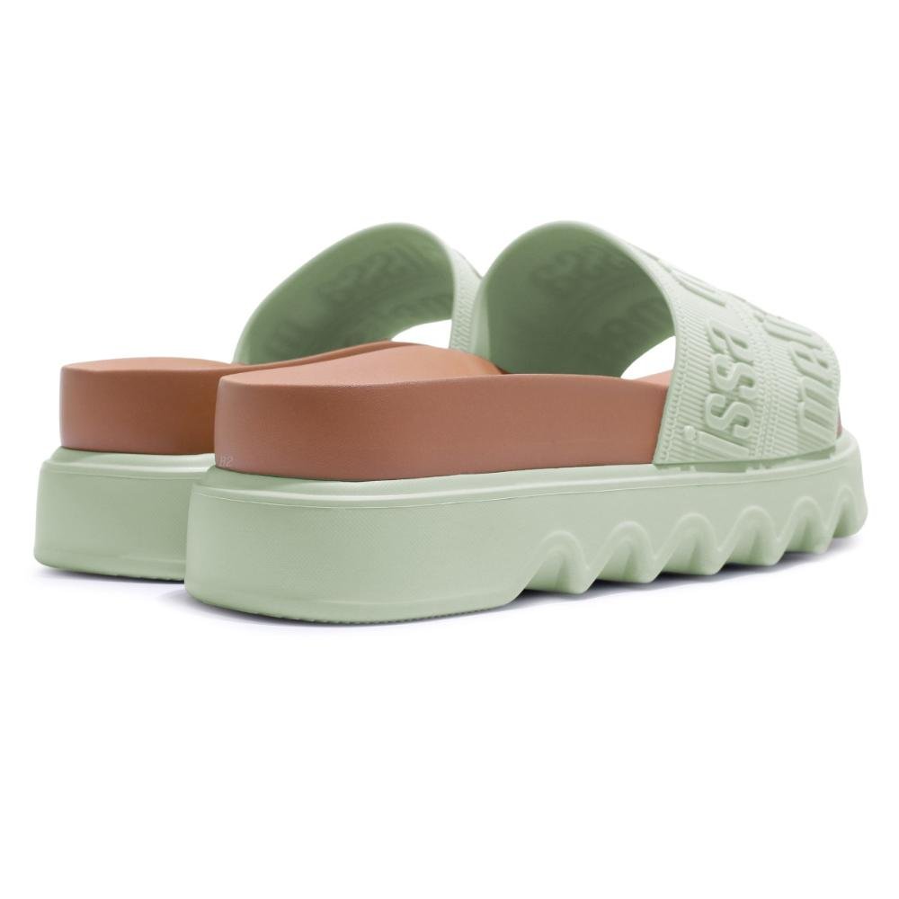 Sandália Melissa Cozy Slide M-Lover Bold Platform Verde/Marrom 6