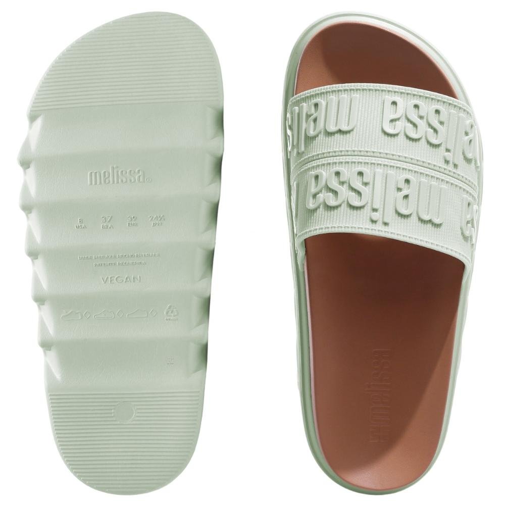 Sandália Melissa Cozy Slide M-Lover Bold Platform Verde/Marrom 7