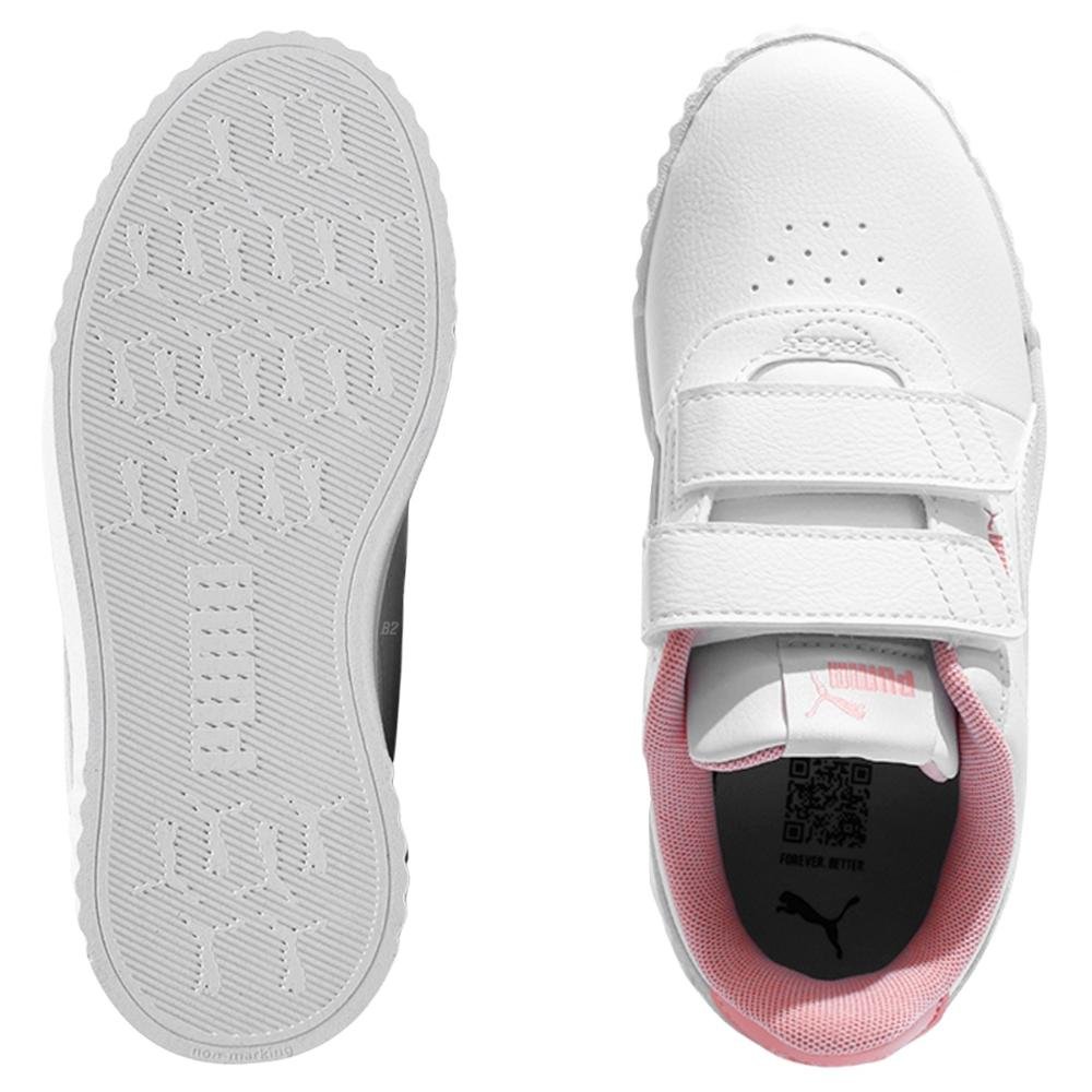 Tênis Puma Carina 3.0 Infantil Branco/Verde 6