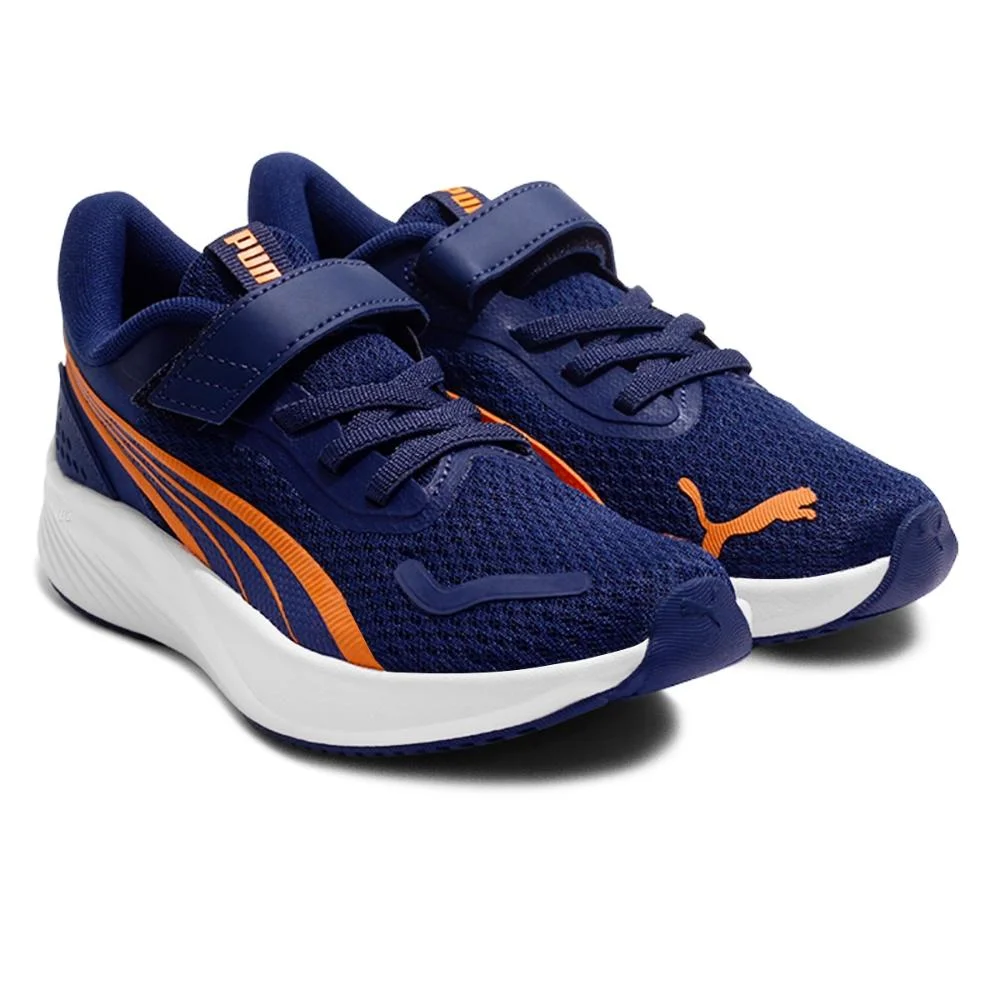 Tênis Puma Pounce Lite Infantil Azul Martinho/Laranja 3