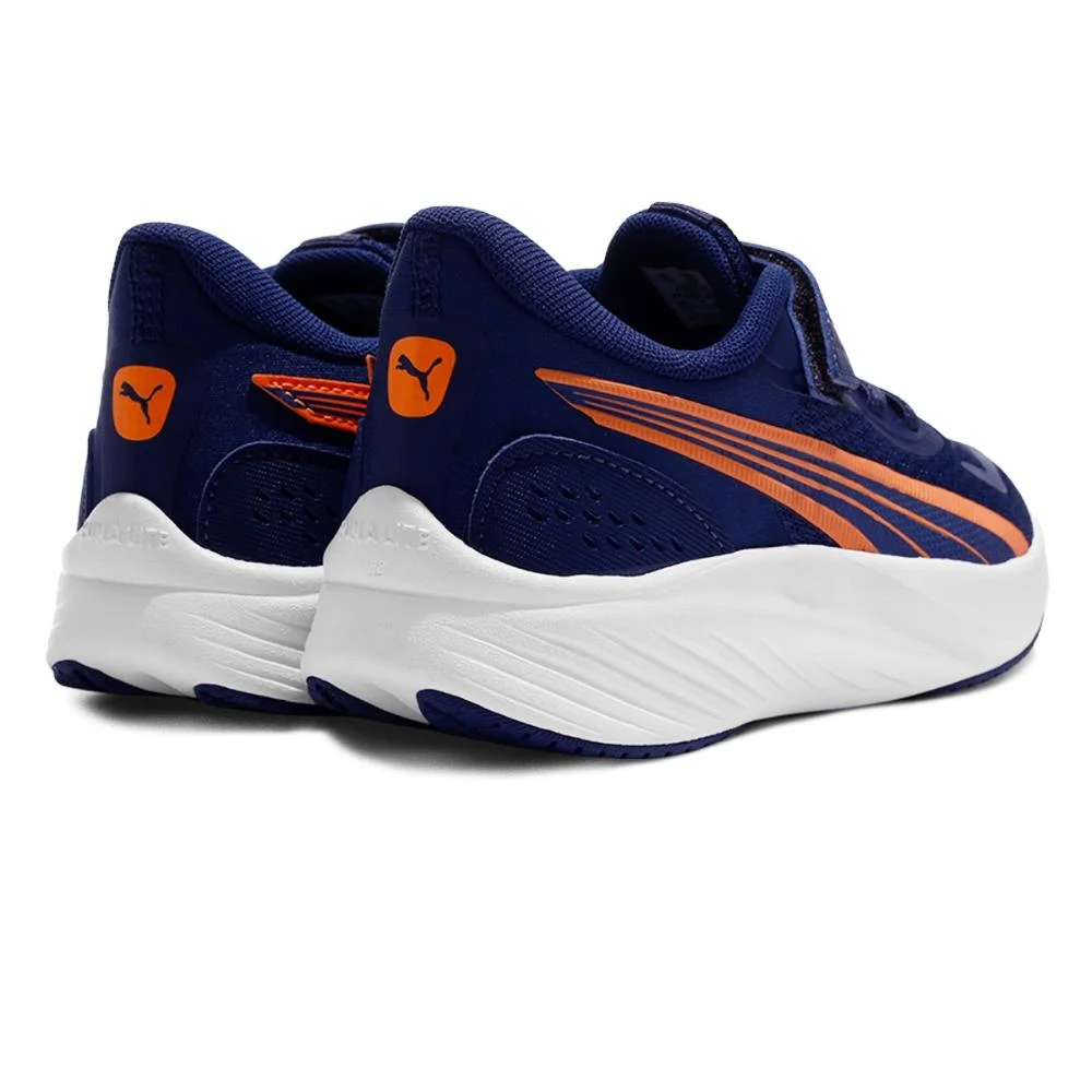 Tênis Puma Pounce Lite Infantil Azul Martinho/Laranja 5