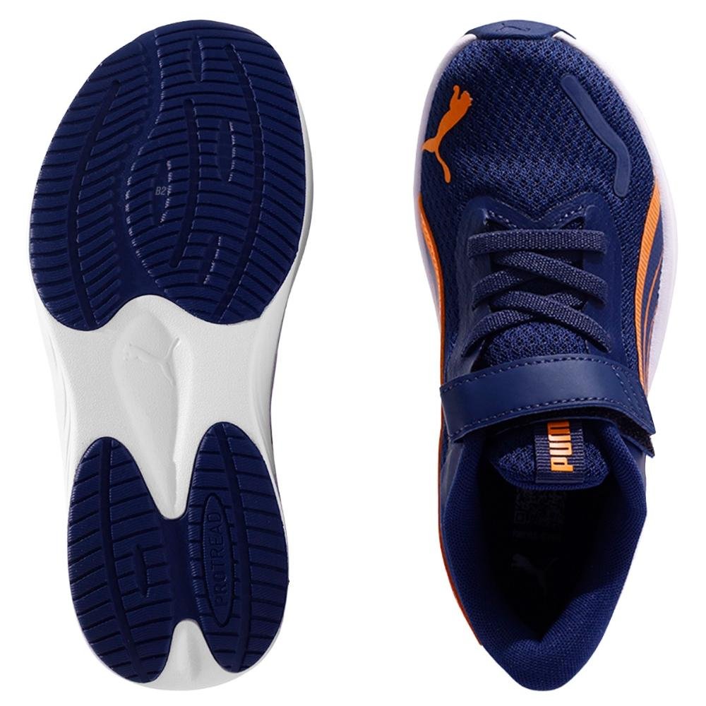 Tênis Puma Pounce Lite Infantil Azul Martinho/Laranja 6