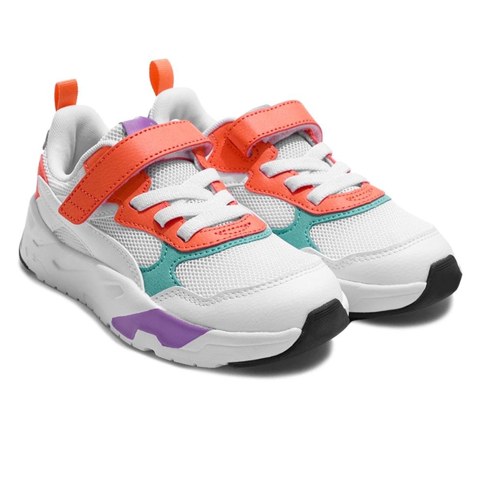 Tênis Puma Trinity Juvenil Branco/Laranja 3