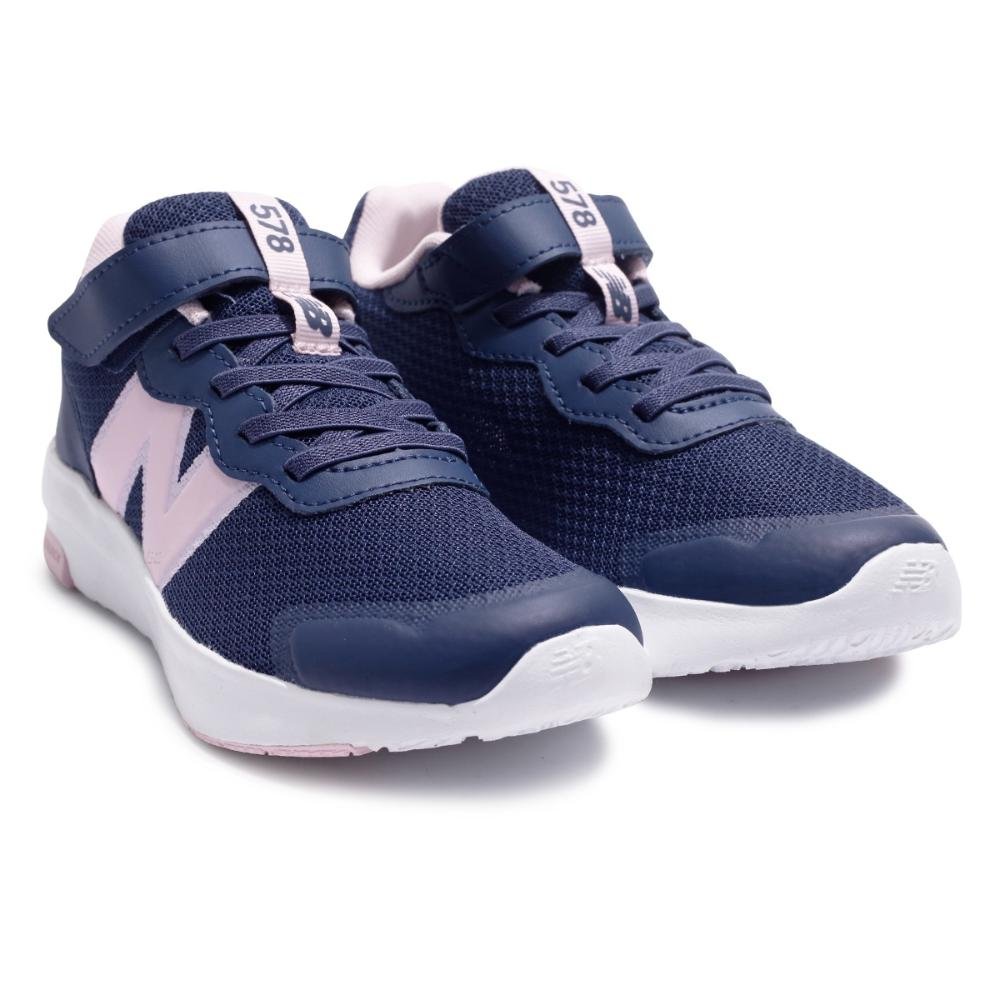 Tenis New Balance 578 Velcro Infantil Azul Marinho/Rosa 3