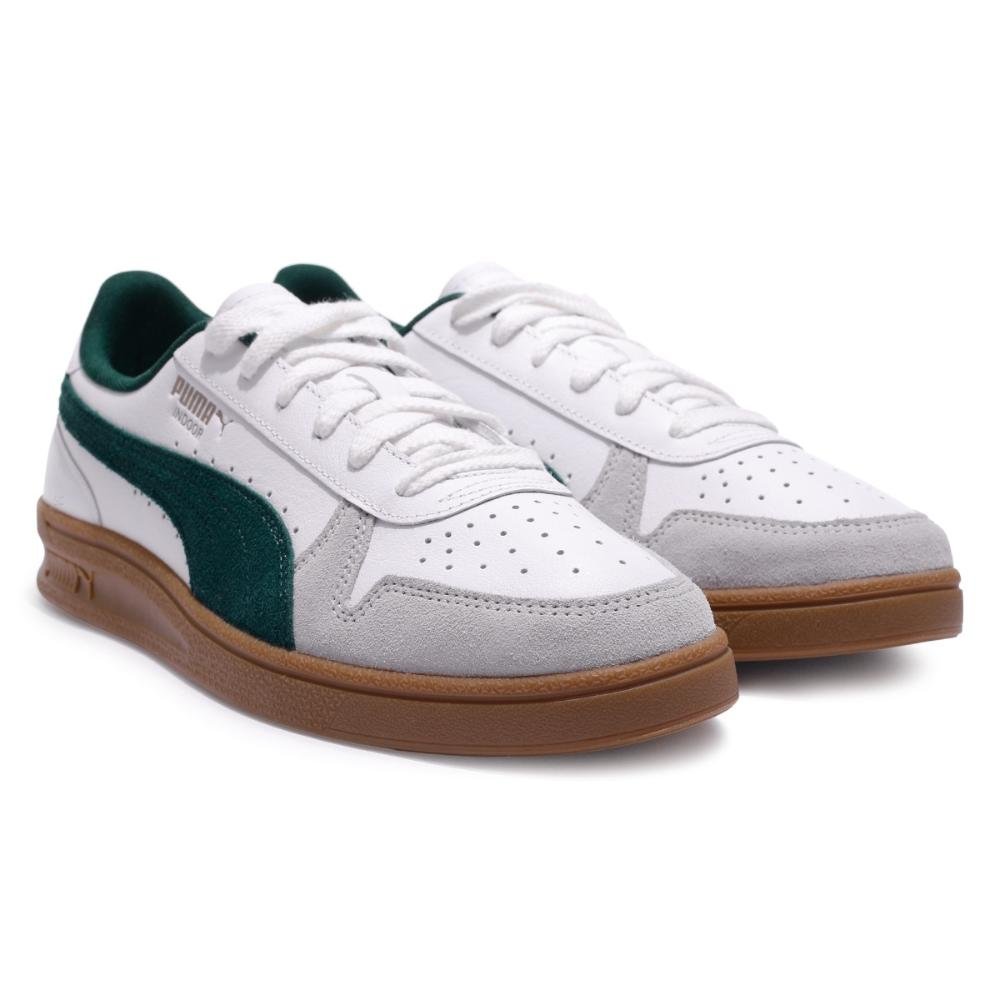 Tênis Puma Indoor Unissex Branco/Verde 3