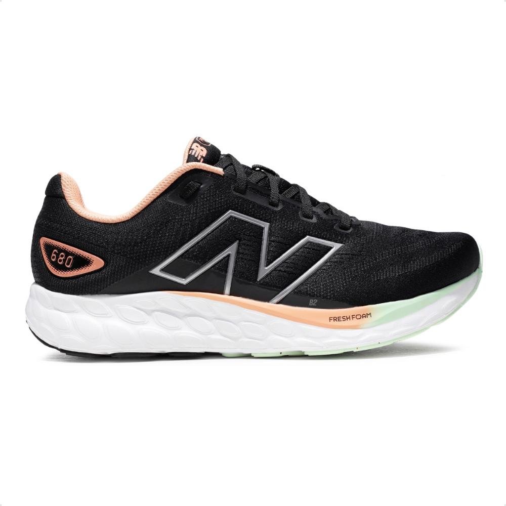 Tênis New Balance 680 V8 Feminino Preto/Coral 1