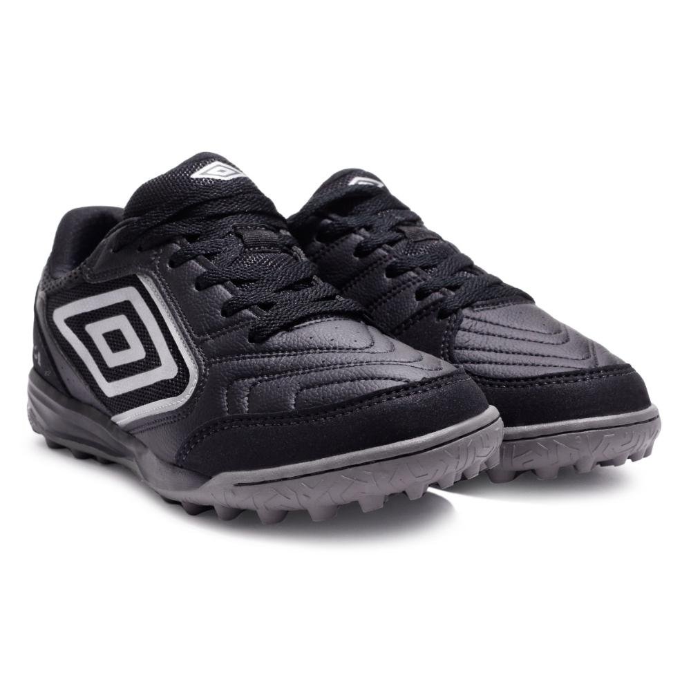 Chuteira Society Umbro Pro Challenge Uptake Masculina Preto/Cinza 3