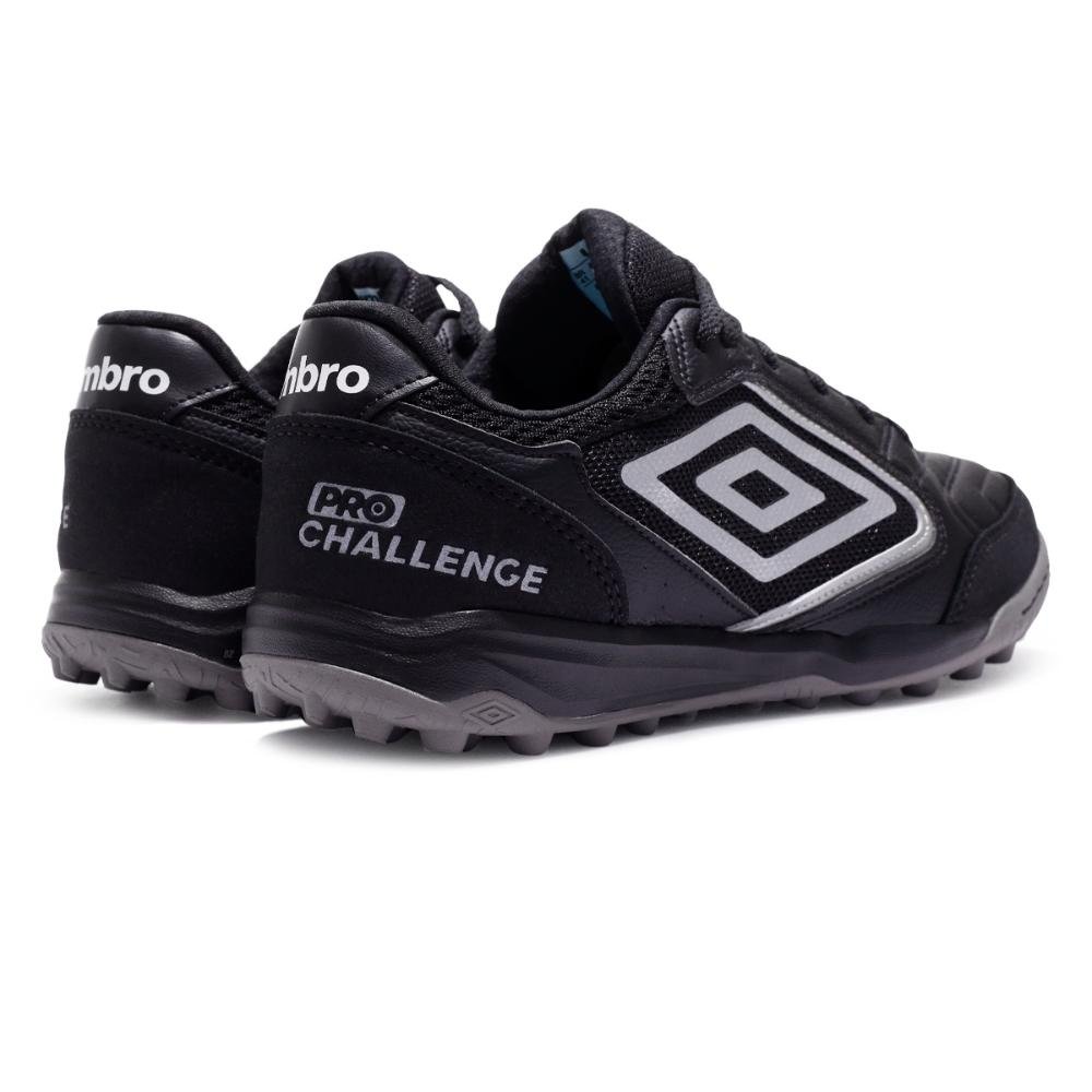 Chuteira Society Umbro Pro Challenge Uptake Masculina Preto/Cinza 5