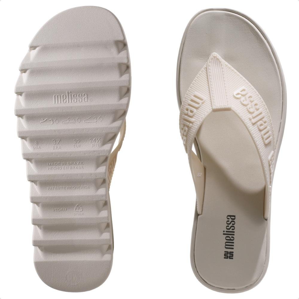 Sandália Melissa M-Lover Thong Platform Feminina Bege 7